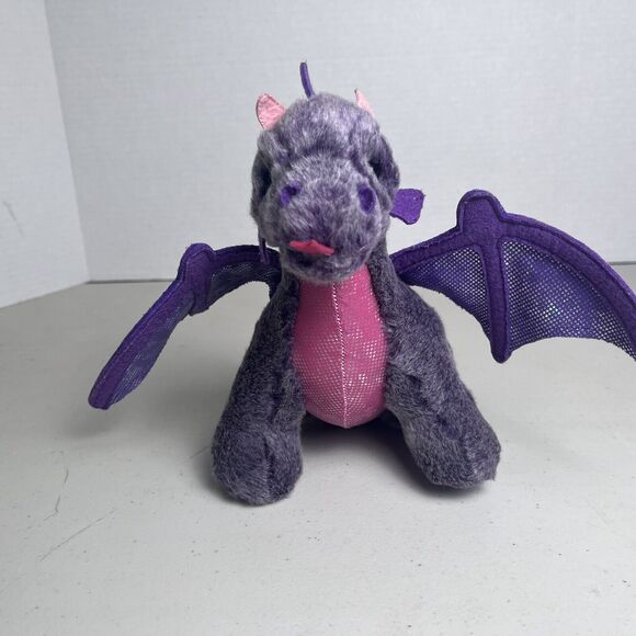 Russ Berrie Purple Pink Dragon Plush Stuffed Animal 7" Tall Collectible Toy - Picture 15 of 16